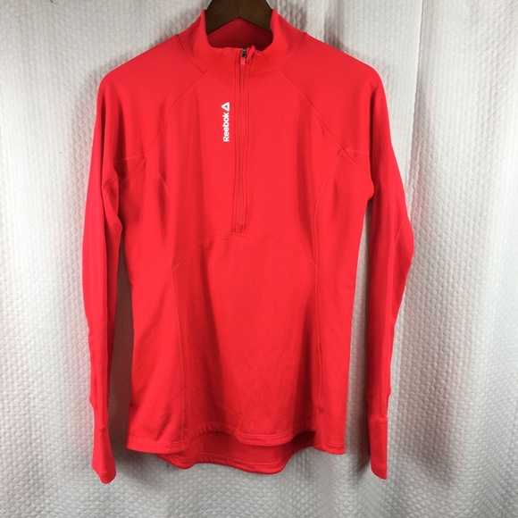 Reebok Tops - Reebok 1/2 Zip jacket with thumb holes in sleeves